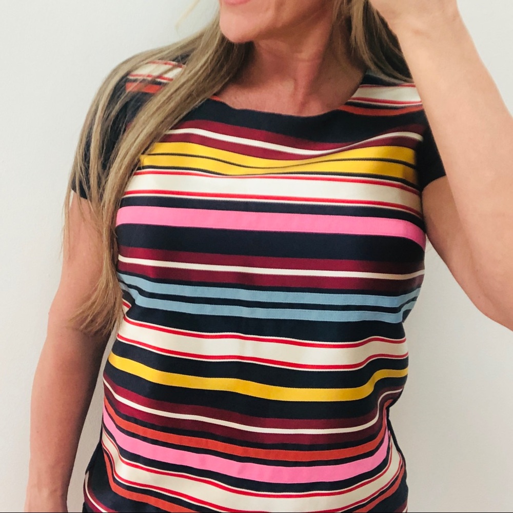 Lands End Muti-Color Stripe Top XS - Picture 2 of 8